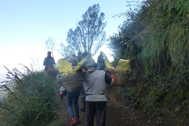 Salah satu penambang belerang